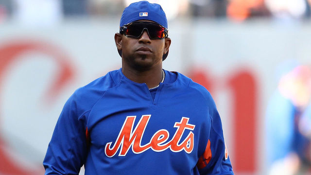 NEW YORK, NY - JULY 20: Yoenis Cespedes #52 of the New York Mets warms up before the game against the New York Yankees at Yankee Stadium on July 20, 2018 in New York City.