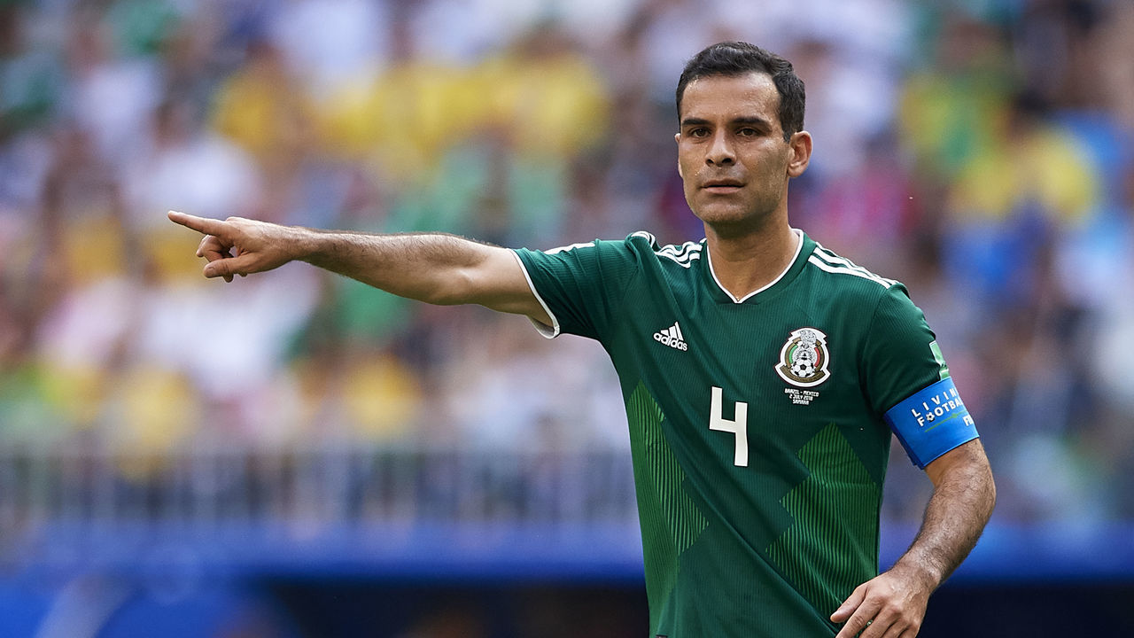 SAMARA, RUSSIA - JULY 02: Rafael Marquez of Mexico reacts during the 2018 FIFA World Cup Russia Round of 16 match between Brazil and Mexico at Samara Arena on July 2, 2018 in Samara, Russia.