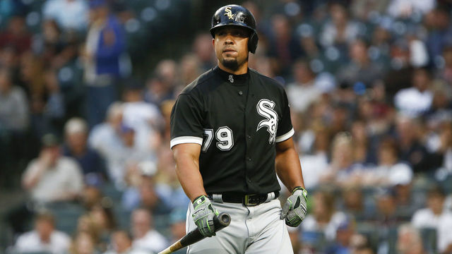 SEATTLE, WA - JULY 20: Jose Abreu #79 of the Chicago White Sox reacts after striking out in the fourth inning against Wade LeBlanc #49 of the Seattle Mariners at Safeco Field on July 20, 2018 in Seattle, Washington.