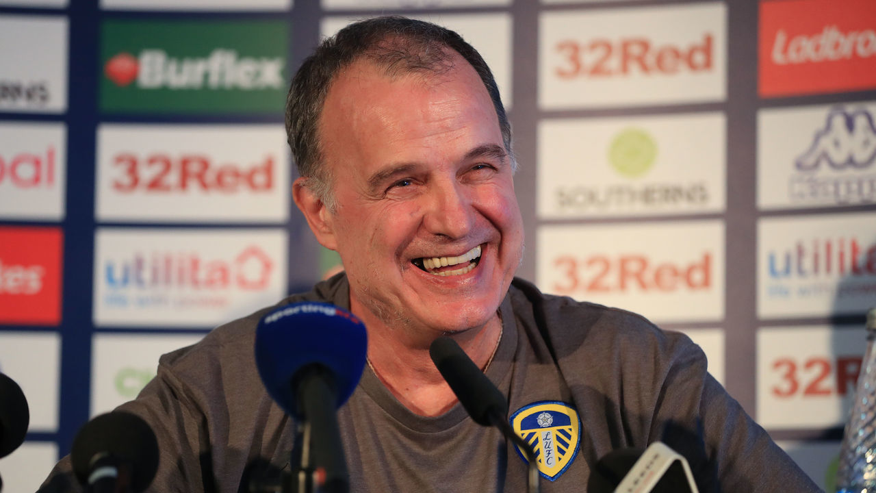 New Leeds United manager Marcelo Bielsa during the press conference at Elland Road, Leeds.