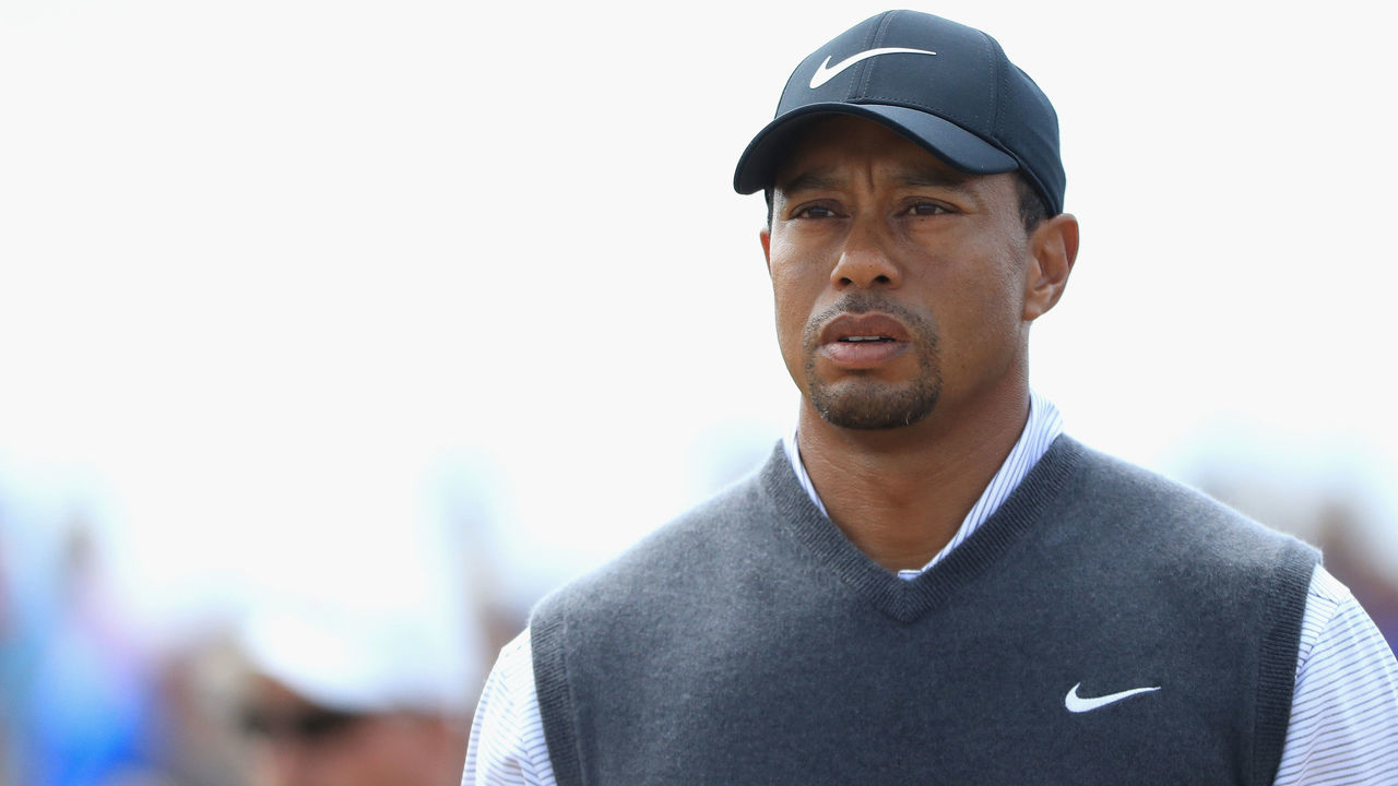 CARNOUSTIE, SCOTLAND - JULY 21: Tiger Woods of the United States during the third round of the 147th Open Championship at Carnoustie Golf Club on July 21, 2018 in Carnoustie, Scotland.