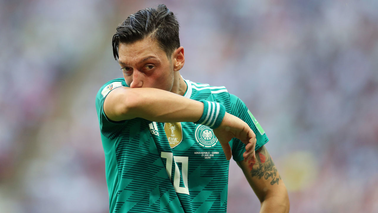 KAZAN, RUSSIA - JUNE 27: Mesut Ozil of Germany during the 2018 FIFA World Cup Russia group F match between Korea Republic and Germany at Kazan Arena on June 27, 2018 in Kazan, Russia.