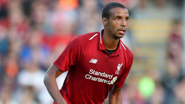 BLACKBURN, ENGLAND - JULY 19: Joel Matip of Liverpool during the Pre-Season Friendly between Blackburn Rovers and Liverpool at Ewood Park on July 19, 2018 in Blackburn, England.