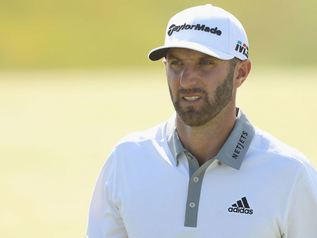 SOUTHAMPTON, NY - JUNE 17: Dustin Johnson of the United States looks on from the ninth green during the final round of the 2018 U.S. Open at Shinnecock Hills Golf Club on June 17, 2018 in Southampton, New York.