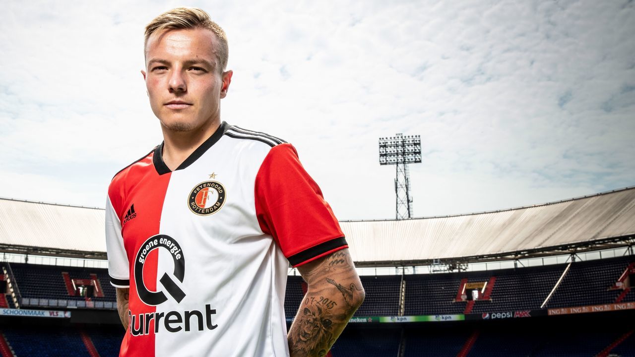 Jordy Clasie during the presentation at Feyenoord on July 25, 2018 at the Kuip in Rotterdam, The Netherlands