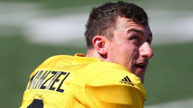 HAMILTON, ON - MAY 28: Johnny Manziel #2 of the Hamilton Tiger-Cats takes part in a preseason practice session at Ron Joyce Stadium on May 28, 2018 in Hamilton, Canada.
