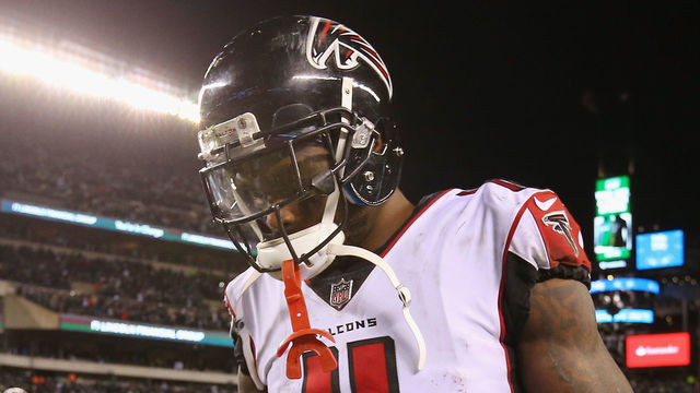 PHILADELPHIA, PA - JANUARY 13: Julio Jones #11 of the Atlanta Falcons walks off the field after being defeated by the Philadelphia Eagles in the NFC Divisional Playoff game at Lincoln Financial Field on January 13, 2018 in Philadelphia, Pennsylvania.
