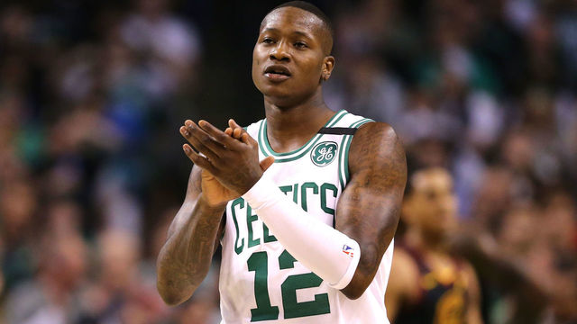 BOSTON, MA - MAY 27: Terry Rozier #12 of the Boston Celtics reacts during Game Seven of the 2018 NBA Eastern Conference Finals against the Cleveland Cavaliers at TD Garden on May 27, 2018 in Boston, Massachusetts.