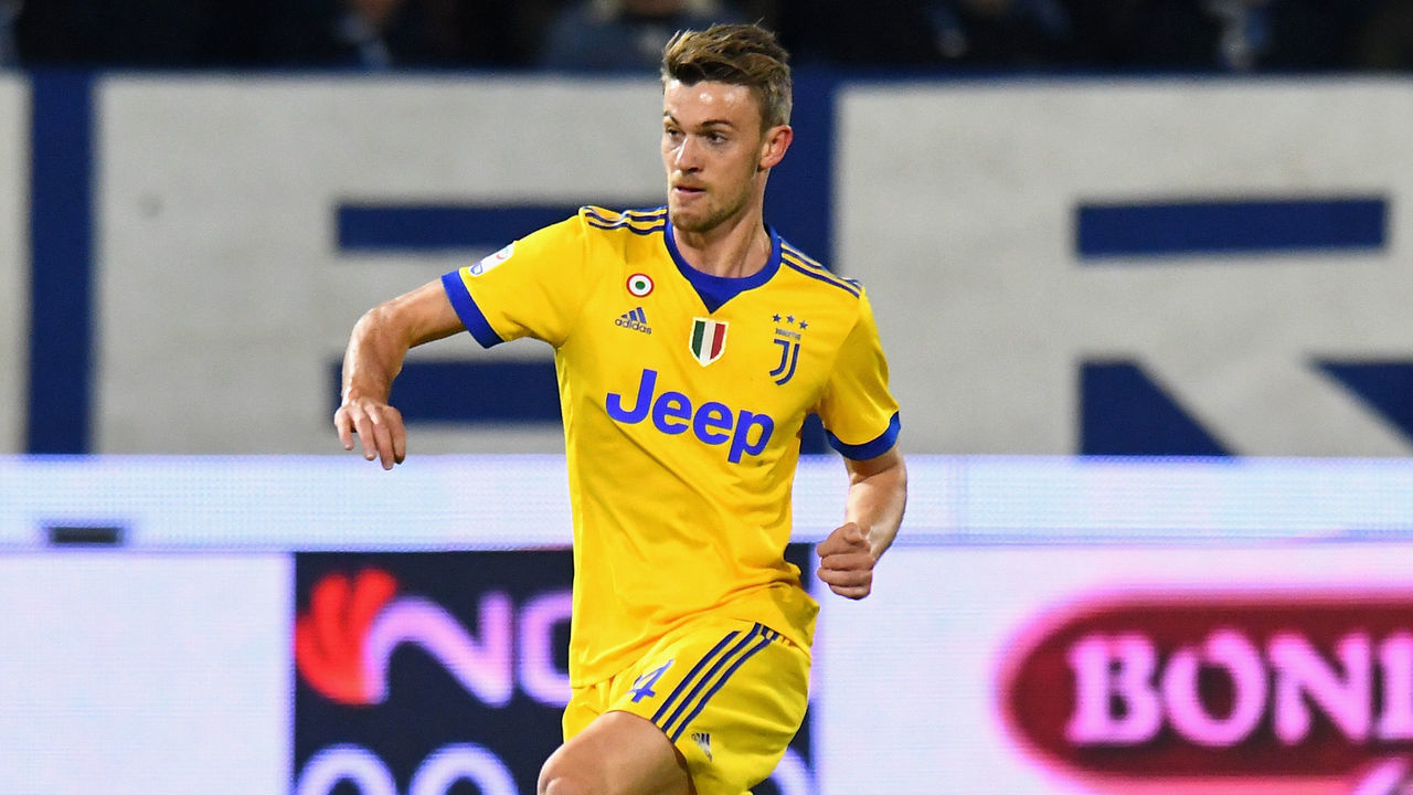 FERRARA, ITALY - MARCH 17: Daniele Rugani of Juventus in action during the serie A match between Spal and Juventus at Stadio Paolo Mazza on March 17, 2018 in Ferrara, Italy.