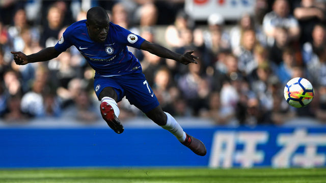 NEWCASTLE UPON TYNE, ENGLAND - MAY 13: Chelsea player N'Golo Kante in action during the Premier League match between Newcastle United and Chelsea at St. James Park on May 13, 2018 in Newcastle upon Tyne, England.