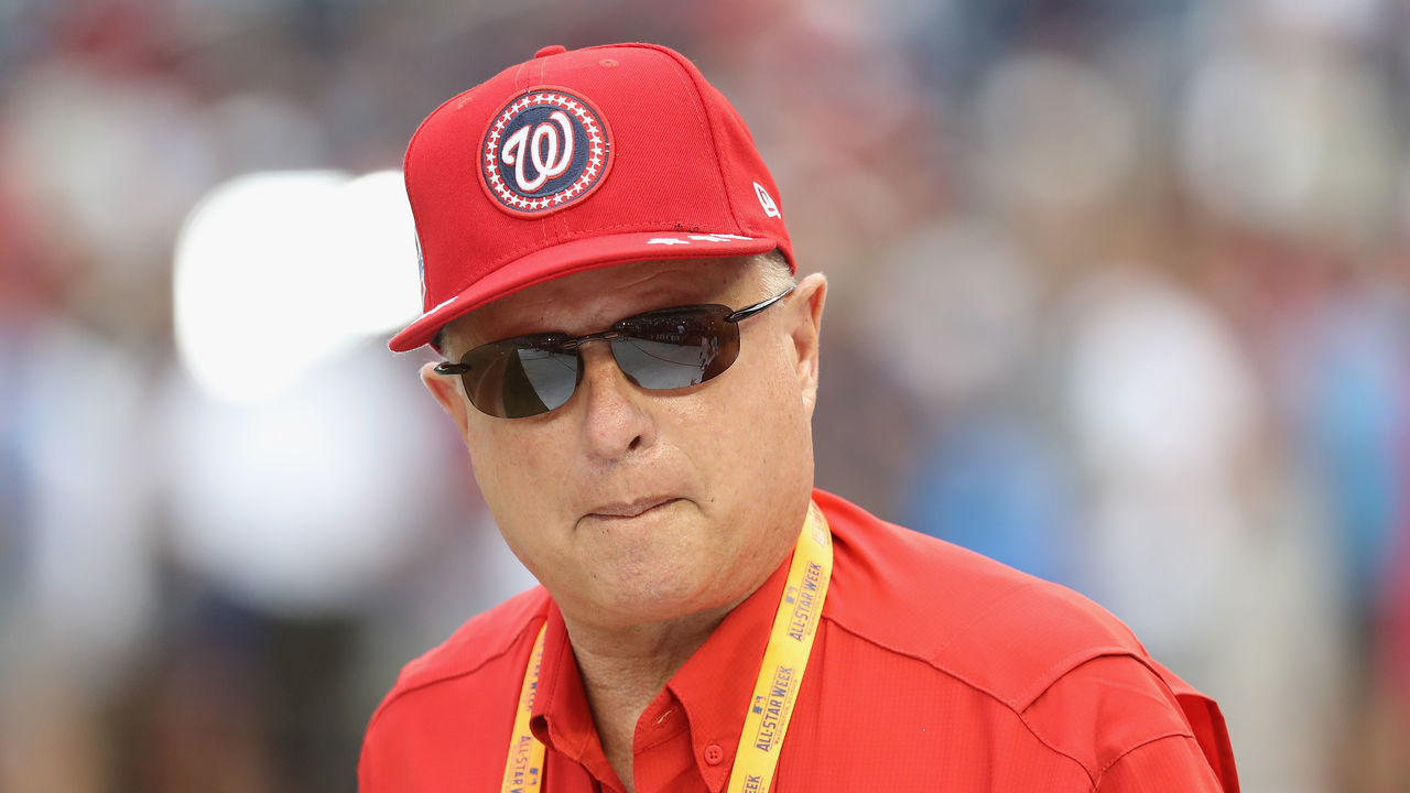 WASHINGTON, DC - JULY 16: Washington Nationals principal owner Mark Lerner looks on during Gatorade All-Star Workout Day at Nationals Park on July 16, 2018 in Washington, DC.