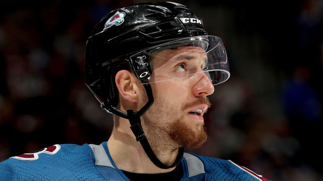 DENVER, CO - JANUARY 20: Patrik Nemeth #12 of the Colorado Avalanche plays the New York Rangers at the Pepsi Center on January 20, 2018 in Denver, Colorado.