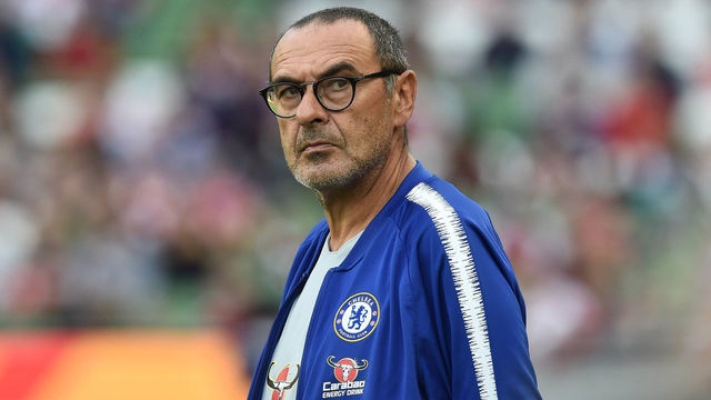 DUBLIN, IRELAND - AUGUST 01: Chelsea manager Maurizio Sarri during the Pre-season friendly International Champions Cup game between Arsenal and Chelsea at Aviva stadium on August 1, 2018 in Dublin, Ireland.
