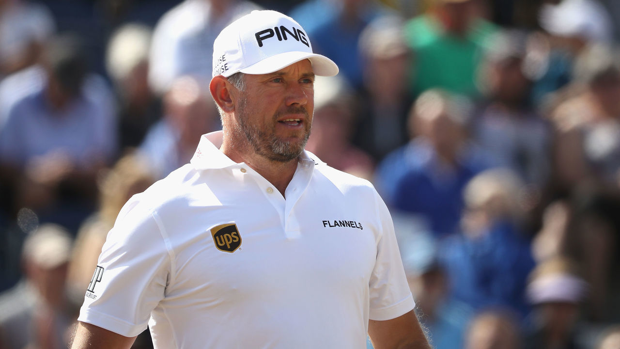 CARNOUSTIE, SCOTLAND - JULY 22: Lee Westwood of England walks off the third tee during the final round of the 147th Open Championship at Carnoustie Golf Club on July 22, 2018 in Carnoustie, Scotland.
