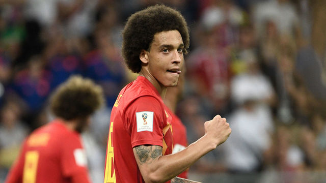 Belgium's midfielder Axel Witsel gestures during the Russia 2018 World Cup round of 16 football match between Belgium and Japan at the Rostov Arena in Rostov-On-Don on July 2, 2018.