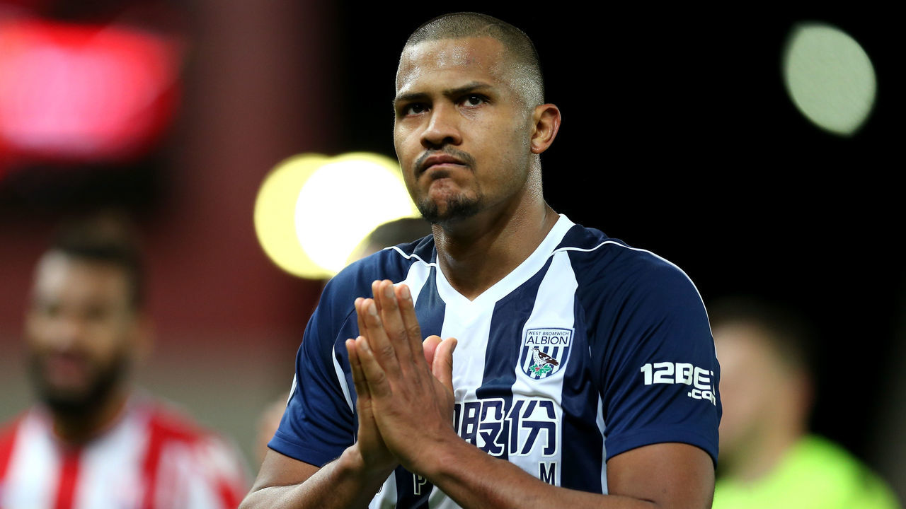 STOKE ON TRENT, ENGLAND - DECEMBER 23: Jose Salomon Rondon of West Bromwich Albion reacts after the Premier League match between Stoke City and West Bromwich Albion at Bet365 Stadium on December 23, 2017 in Stoke on Trent, England.