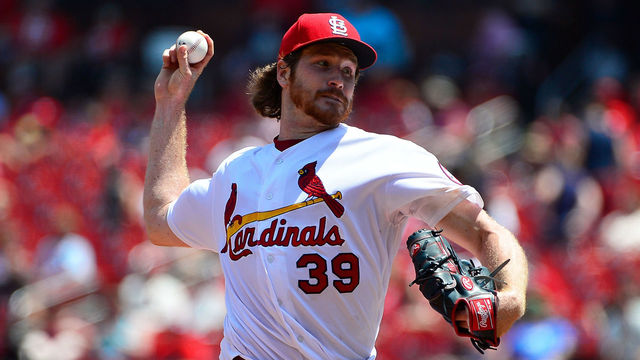 ST LOUIS, MO - AUGUST 02: Miles Mikolas #39 of the St. Louis Cardinals pitches during the fourth inning against the Colorado Rockies at Busch Stadium on August 2, 2018 in St Louis, Missouri.