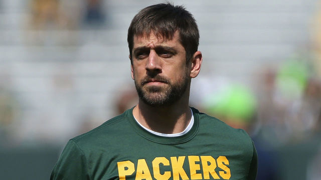 GREEN BAY, WI - SEPTEMBER 10: Aaron Rodgers #12 of the Green Bay Packers warms up before the game against the Seattle Seahawks at Lambeau Field on September 10, 2017 in Green Bay, Wisconsin.
