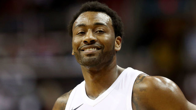 WASHINGTON, DC - APRIL 20: John Wall #2 of the Washington Wizards looks on against the Toronto Raptors in the first half during Game Three of Round One of the 2018 NBA Playoffs at Capital One Arena on April 20, 2018 in Washington, DC.
