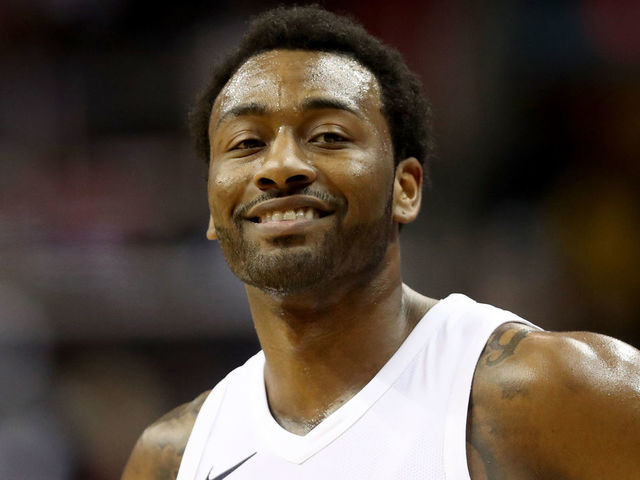 WASHINGTON, DC - APRIL 20: John Wall #2 of the Washington Wizards looks on against the Toronto Raptors in the first half during Game Three of Round One of the 2018 NBA Playoffs at Capital One Arena on April 20, 2018 in Washington, DC.