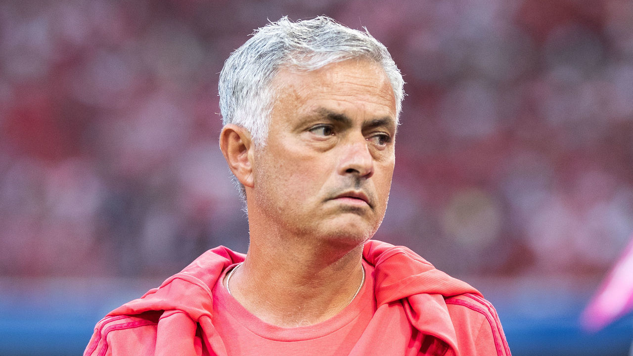 MUNICH, GERMANY - AUGUST 05: Head coach Jose Mourinho of Manchester United looks on prior to the friendly match between Bayern Muenchen and Manchester United at Allianz Arena on August 5, 2018 in Munich, Germany.
