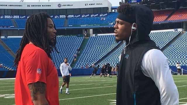 Watch: Benjamin, Newton share tense pregame meeting