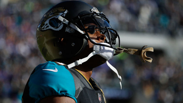 JACKSONVILLE, FL - JANUARY 07: Jalen Ramsey #20 of the Jacksonville Jaguars walks off the field in the second half of the AFC Wild Card Round game against the Buffalo Bills at EverBank Field on January 7, 2018 in Jacksonville, Florida.