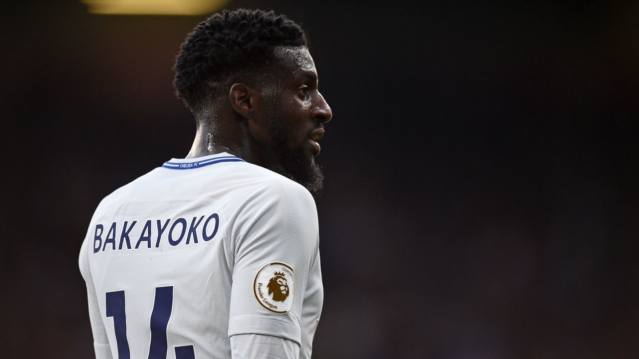 Chelsea's French midfielder Tiemoue Bakayoko looks on during the English Premier League football match between Burnley and Chelsea at Turf Moor in Burnley, north west England on April 19, 2018.
