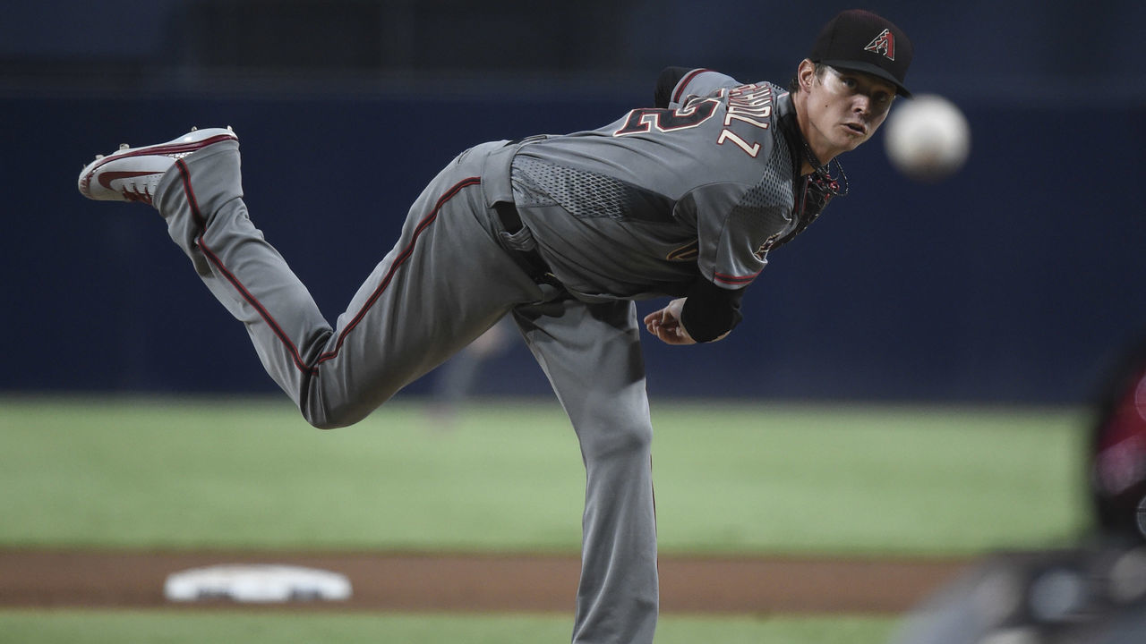 SAN DIEGO, CA - AUGUST 16: Clay Buchholz #32 of the Arizona Diamondbacks pitches during the first inning of a baseball game against the San Diego Padres at PETCO Park on August 16, 2018 in San Diego, California.