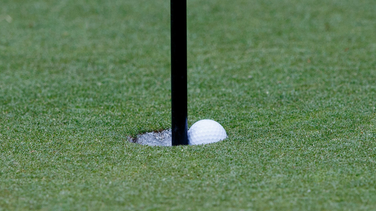 PERTH, SCOTLAND - JUNE 20: Ball in the hole during the Lombard Trophy Scottish Qualifier at Rosemount Course, Blairgowrie Golf Club on June 20, 2018 in Perth, Scotland.