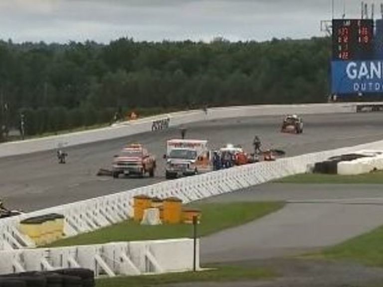 Scary crash at Pocono sends IndyCar driver Wickens to hospital