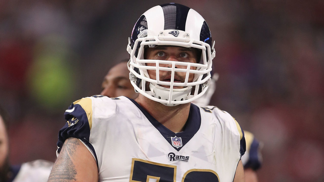 GLENDALE, AZ - DECEMBER 03: Offensive tackle Rob Havenstein #79 of the Los Angeles Rams during the NFL game against the Arizona Cardinals at the University of Phoenix Stadium on December 3, 2017 in Glendale, Arizona. The Rams defeated the Cardinals 32-16.
