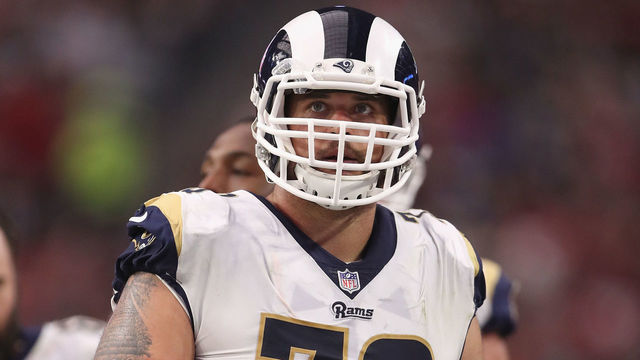 GLENDALE, AZ - DECEMBER 03: Offensive tackle Rob Havenstein #79 of the Los Angeles Rams during the NFL game against the Arizona Cardinals at the University of Phoenix Stadium on December 3, 2017 in Glendale, Arizona. The Rams defeated the Cardinals 32-16.