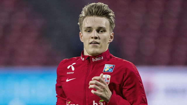 ELBASAN, ALBANIA - MARCH 26: Martin Odegaard of Norway during International friendly match between Albania and Norway on March 26, 2018 at Elbasan Arena in Elbasan, Albania.