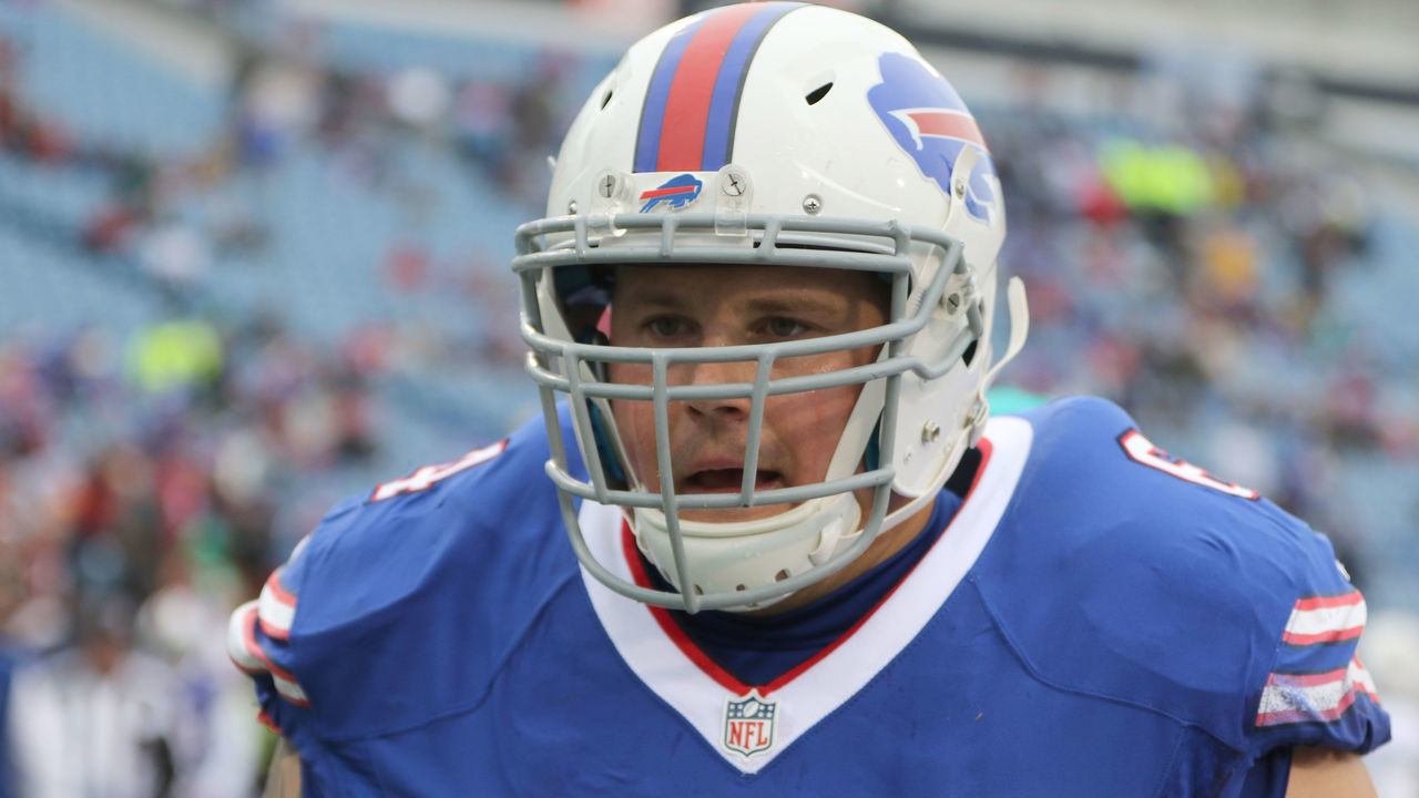 ORCHARD PARK, NY - DECEMBER 24: Richie Incognito #64 of the Buffalo Bills warms up before the game against the Miami Dolphins at New Era Stadium on December 24, 2016 in Orchard Park, New York.