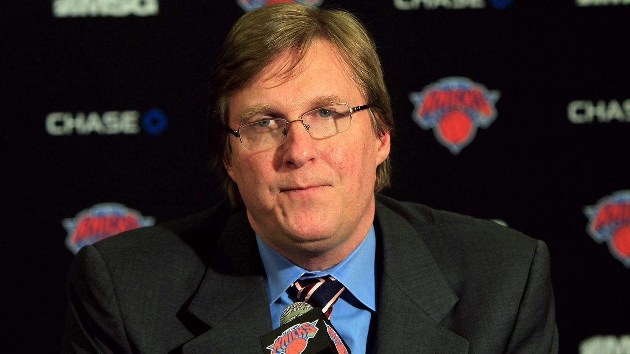 NEW YORK, NY - APRIL 25: Glen Grunwald is announced to the media as the Vice President and General Manager of the New York Knicks at Madison Square Garden on April 25, 2012 in New York City. Grunwald had been serving in this role on an interim basis since July. NOTE TO USER: User expressly acknowledges and agrees that, by downloading and/or using this Photograph, user is consenting to the terms and conditions of the Getty Images License Agreement.