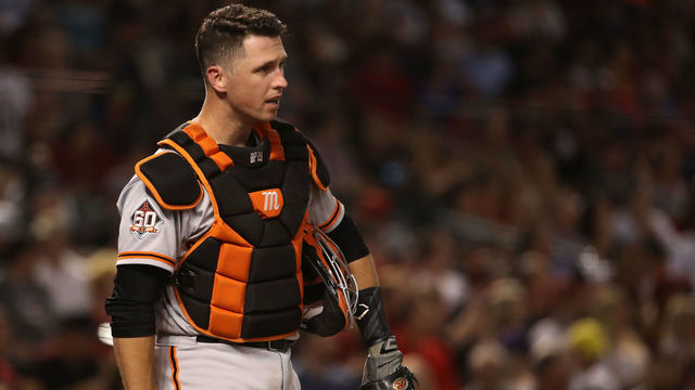 PHOENIX, AZ - JUNE 29: Catcher Buster Posey #28 of the San Francisco Giants in action during the MLB game against the Arizona Diamondbacks at Chase Field on June 29, 2018 in Phoenix, Arizona.