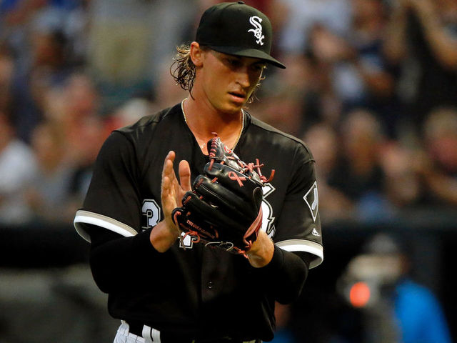 Michael Kopech of the Chicago White Sox reacts after being pulled in  News Photo - Getty Images