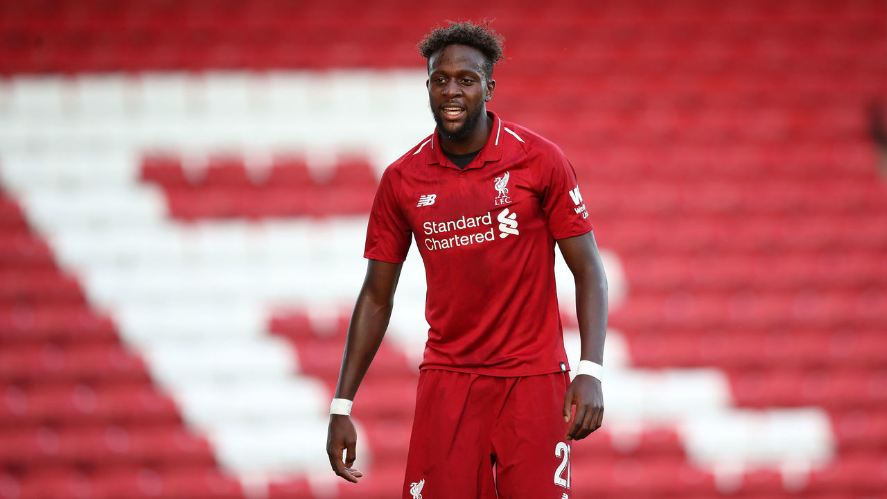 BLACKBURN, ENGLAND - JULY 19: Divock Origi of Liverpool during the Pre-Season Friendly between Blackburn Rovers and Liverpool at Ewood Park on July 19, 2018 in Blackburn, England.