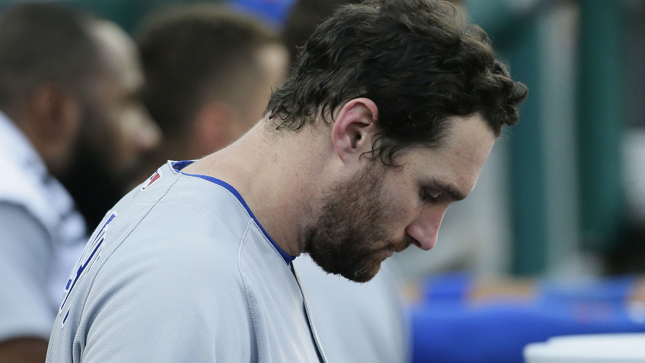 DETROIT, MI - AUGUST 22: Daniel Murphy #3 of the Chicago Cubs prepares to bat against the Detroit Tigers to start the game at Comerica Park on August 22, 2018 in Detroit, Michigan.