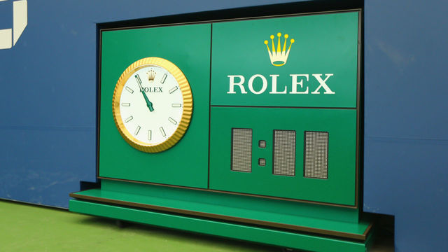 NEW YORK, NY - AUGUST 24: A detailed shot of a serve clock is seen in Louis Armstrong Stadium prior to the start of the 2018 US Open at the USTA Billie Jean King National Tennis Center on August 24, 2018 in the Flushing neighborhood of the Queens borough of New York City.
