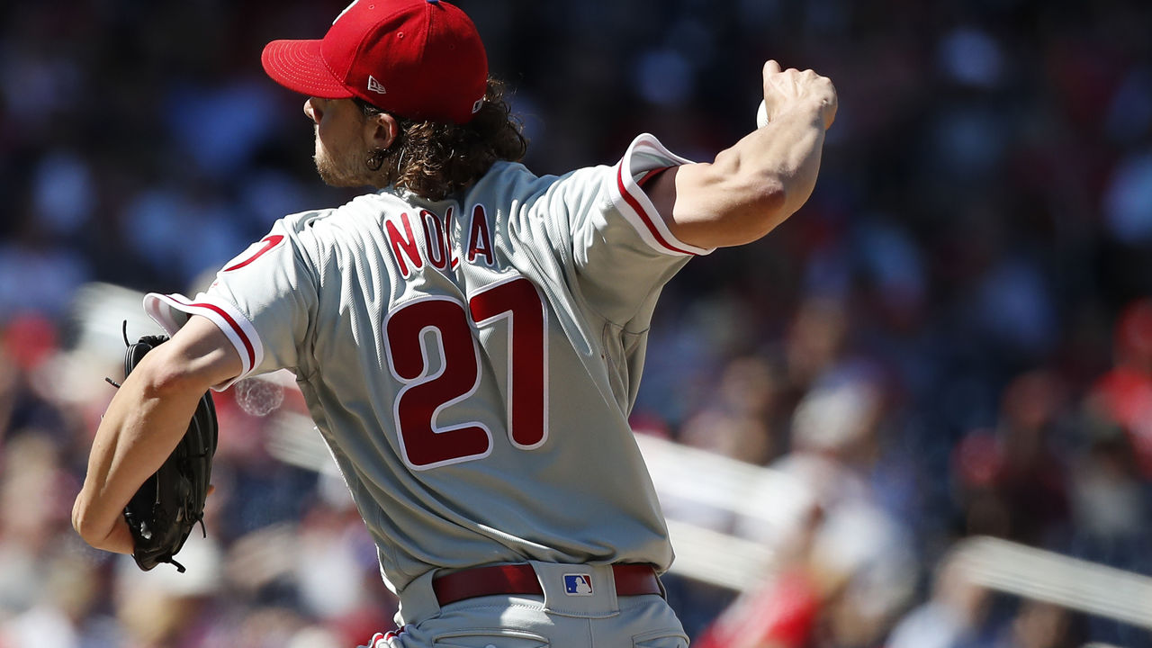 Manager Gabe Kapler of the Philadelphia Phillies takes Aaron Nola out  News Photo - Getty Images