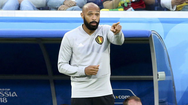 SAINT PETERSBURG, RUSSIA - JULY 10: Assistant coach of Belgium Thierry Henry during the 2018 FIFA World Cup Russia Semi Final match between France and Belgium at Saint Petersburg Stadium on July 10, 2018 in Saint Petersburg, Russia.