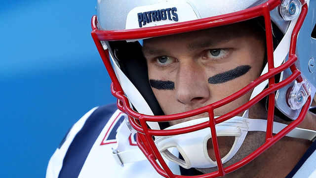 CHARLOTTE, NC - AUGUST 24: Tom Brady #12 of the New England Patriots takes the field before their game against the Carolina Panthers at Bank of America Stadium on August 24, 2018 in Charlotte, North Carolina.