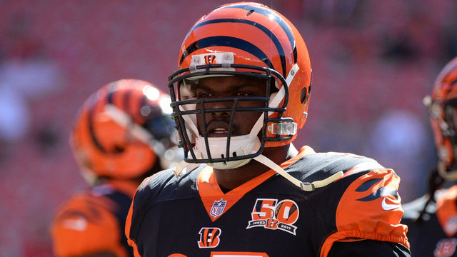 CLEVELAND, OH - OCTOBER 1, 2017: Defensive tackle Geno Atkins #97 of the Cincinnati Bengals walks onto the field prior to a game on October 1, 2017 against the Cleveland Browns at FirstEnergy Stadium in Cleveland, Ohio. Cincinnati won 31-7. (Photo by: 2017 Nick Cammett/Diamond Images/Getty Images)