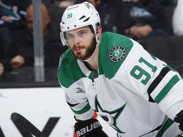 SAN JOSE, CA - APRIL 03: Tyler Seguin #91 of the Dallas Stars looks on during the game against the San Jose Sharks at SAP Center on April 3, 2018 in San Jose, California. *** Local Caption *** Tyler Seguin