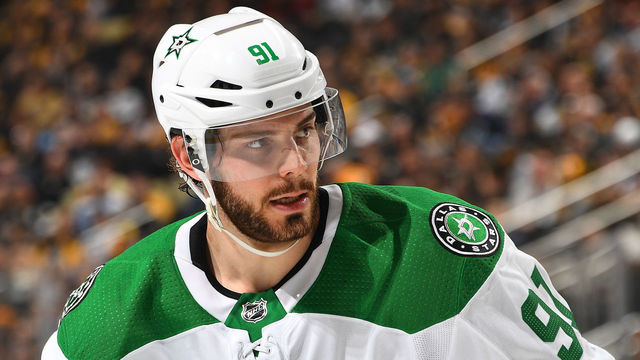 PITTSBURGH, PA - MARCH 11: Tyler Seguin #91 of the Dallas Stars skates against the Pittsburgh Penguins at PPG Paints Arena on March 11, 2018 in Pittsburgh, Pennsylvania. *** Local Caption ***