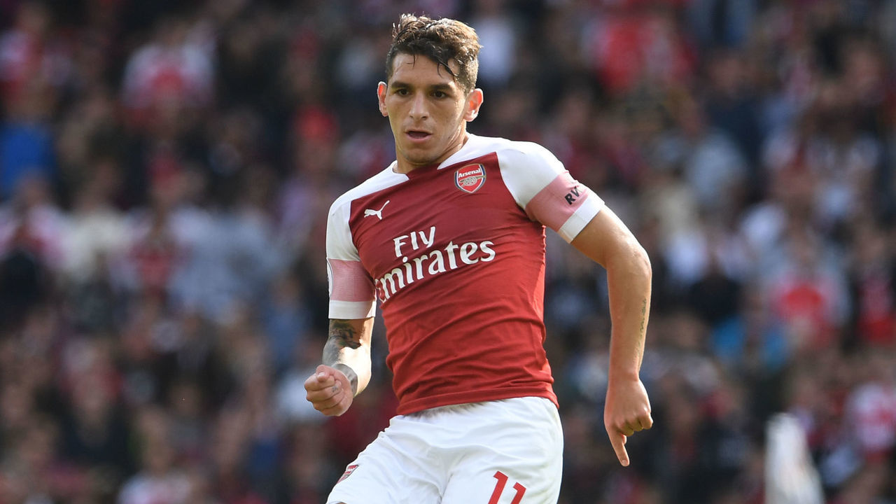 LONDON, ENGLAND - AUGUST 25: Lucas Torreira of Arsenal during the Premier League match between Arsenal FC and West Ham United at Emirates Stadium on August 25, 2018 in London, United Kingdom.