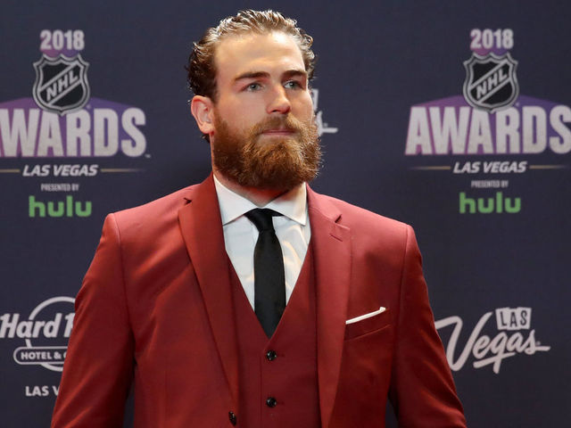 LAS VEGAS, NV - JUNE 20: Ryan O'Reilly of the Buffalo Sabres arrives at the 2018 NHL Awards presented by Hulu at the Hard Rock Hotel & Casino on June 20, 2018 in Las Vegas, Nevada.
