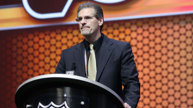 PHILADELPHIA, PA - JUNE 27: Ron Hextall, General Manager of the Philadelphia Flyers, speaks during the first round of the 2014 NHL Draft at the Wells Fargo Center on June 27, 2014 in Philadelphia, Pennsylvania.